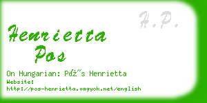 henrietta pos business card